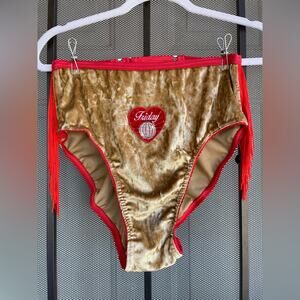 Custom Solstice Intimates “Friday” Disco Bottoms with Fringe- XL